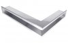 Kratka kominkowa OTWARTA narożna prawa 80x40x6cm inox